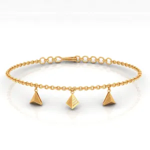 22k Pretty Gold Bracelet With Unique Conical Designs