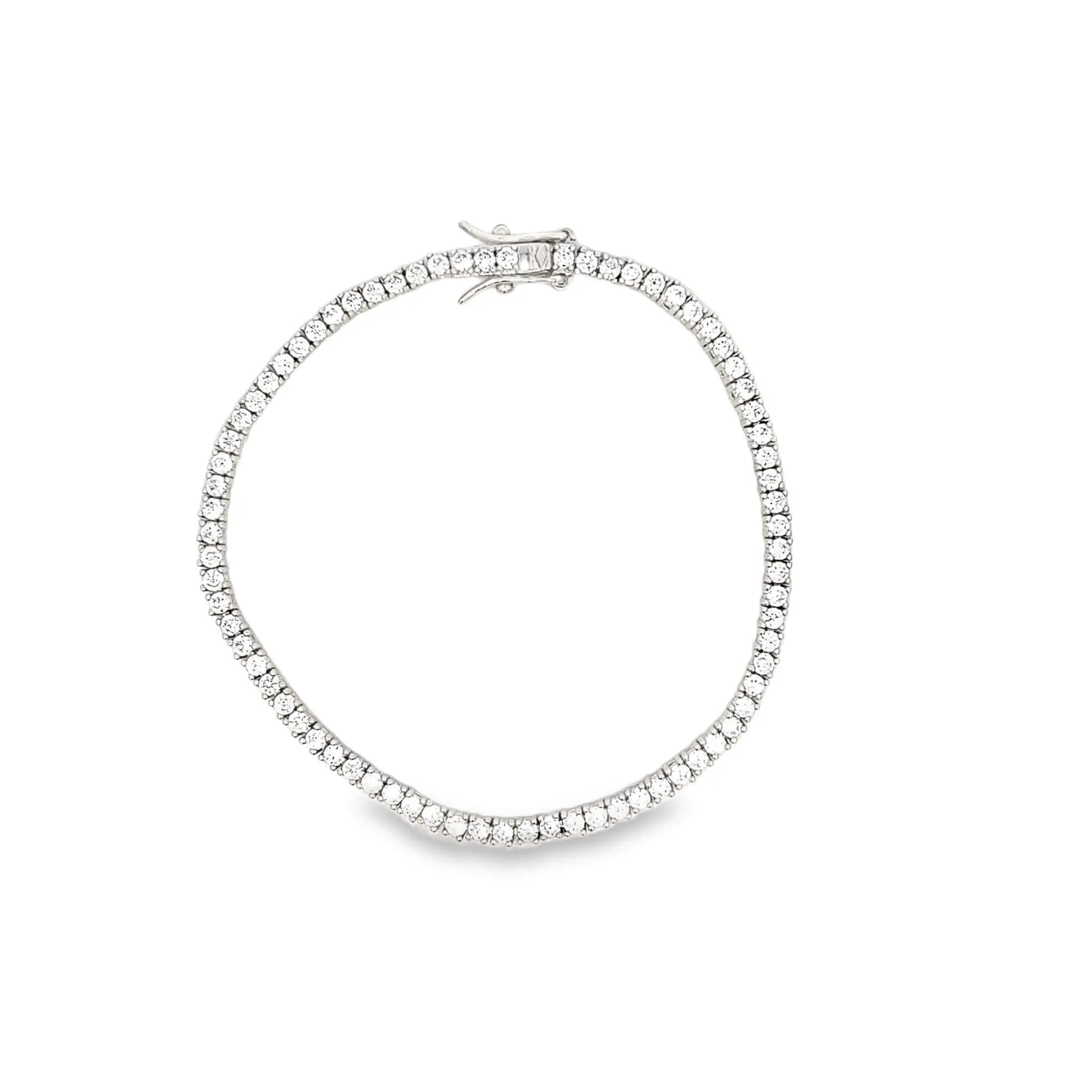 3mm Tennis Basket CZ Bracelet (H276/I429A)
