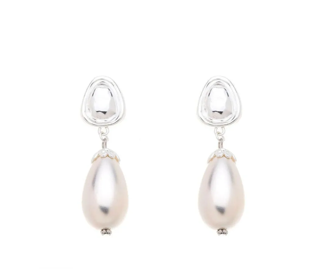 Beads drop  Silver earrings