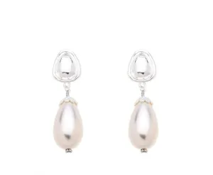 Beads drop  Silver earrings