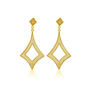 CLAIRE GOLD MEDIUM EARRINGS FILIGREE