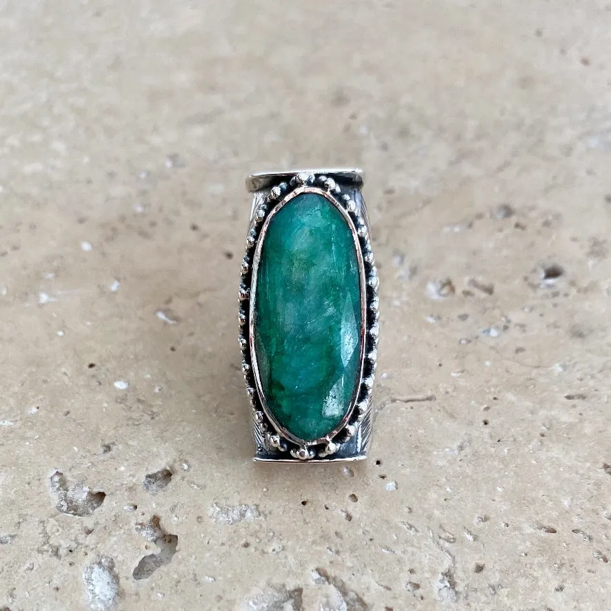Emerald Quartz Ring - Devani