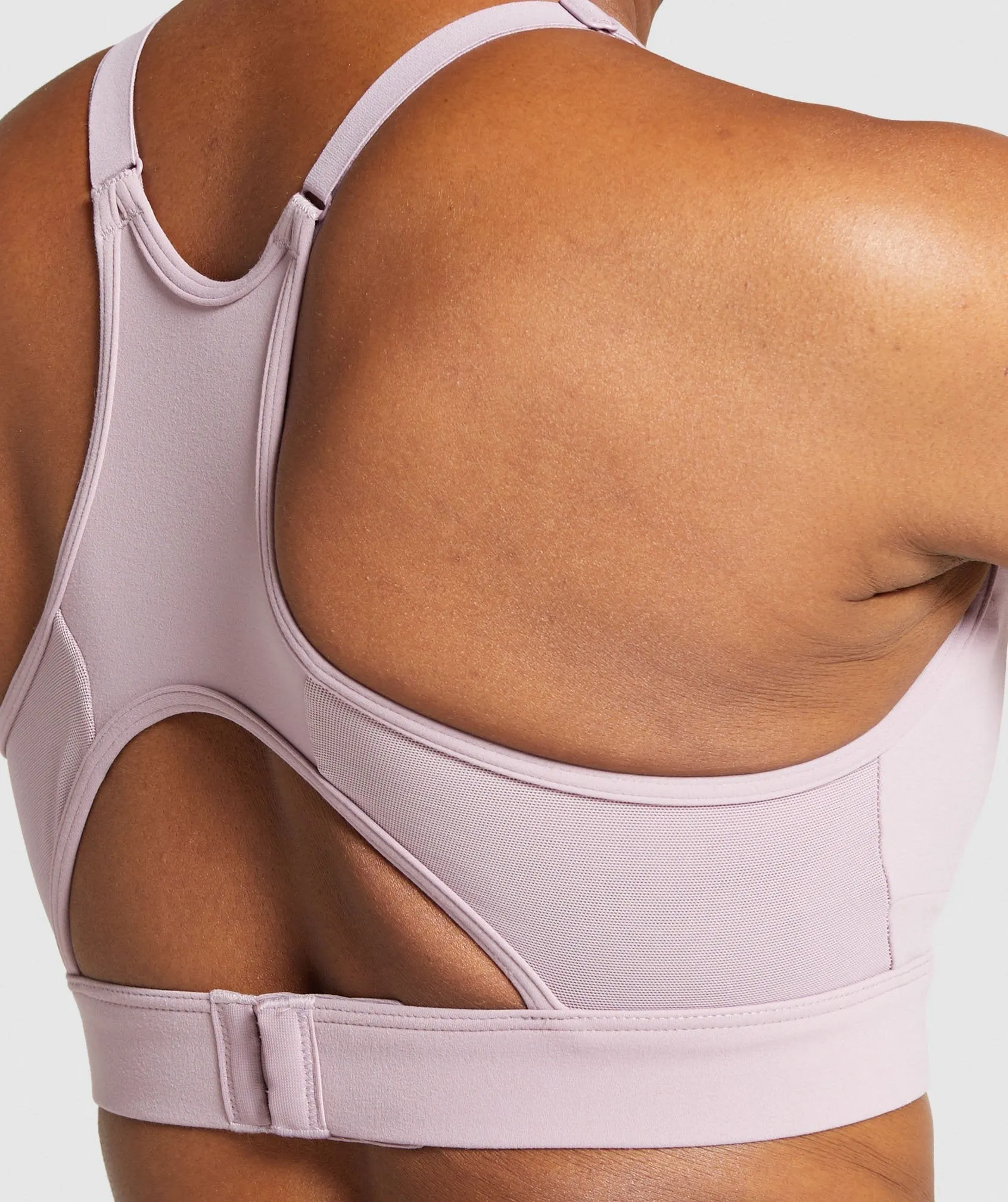 Gymshark Mesh Neckline Training Sports Bra - Purple