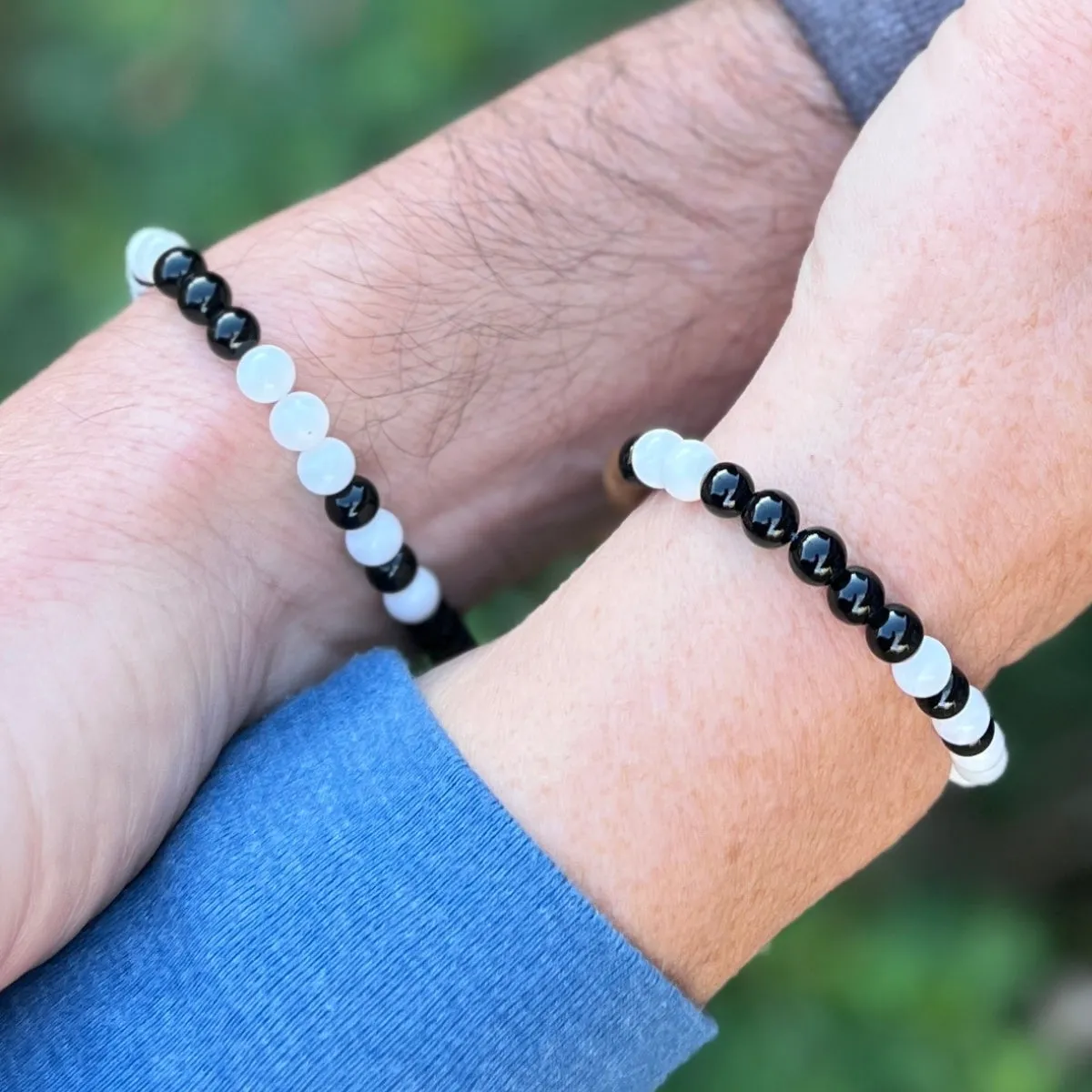 I love you Morse Code Bracelet Pair