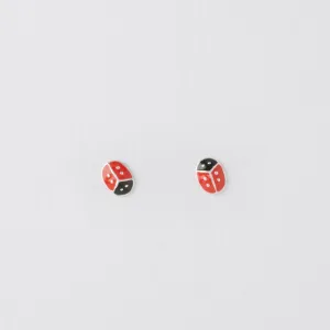 Ladybird Silver Ear Stud - Elegant and Stylish Accessory Ladybird Silver Ear Stud - Elegant and Stylish Accessory