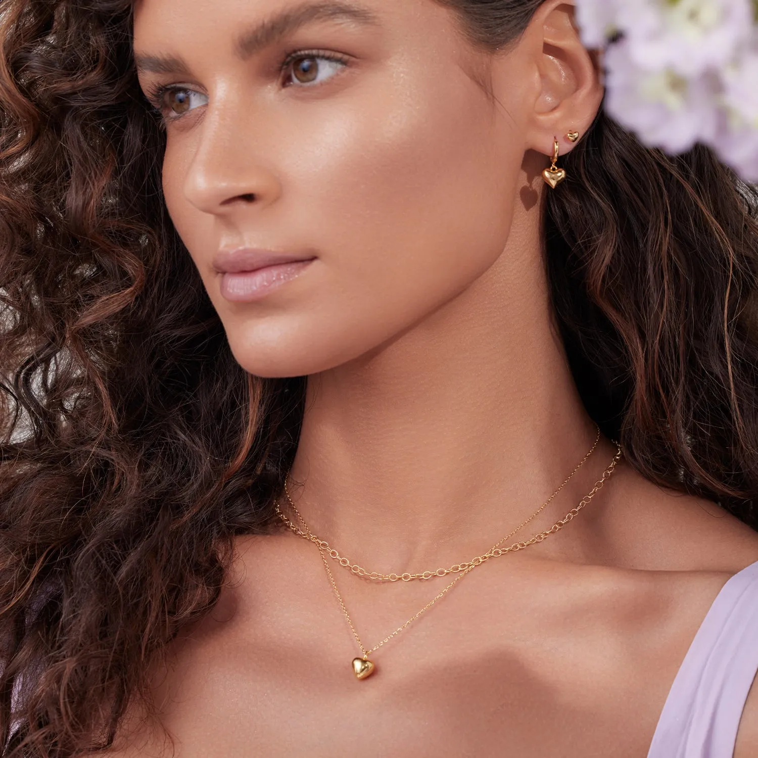Mini Puffed Heart Stud Earrings