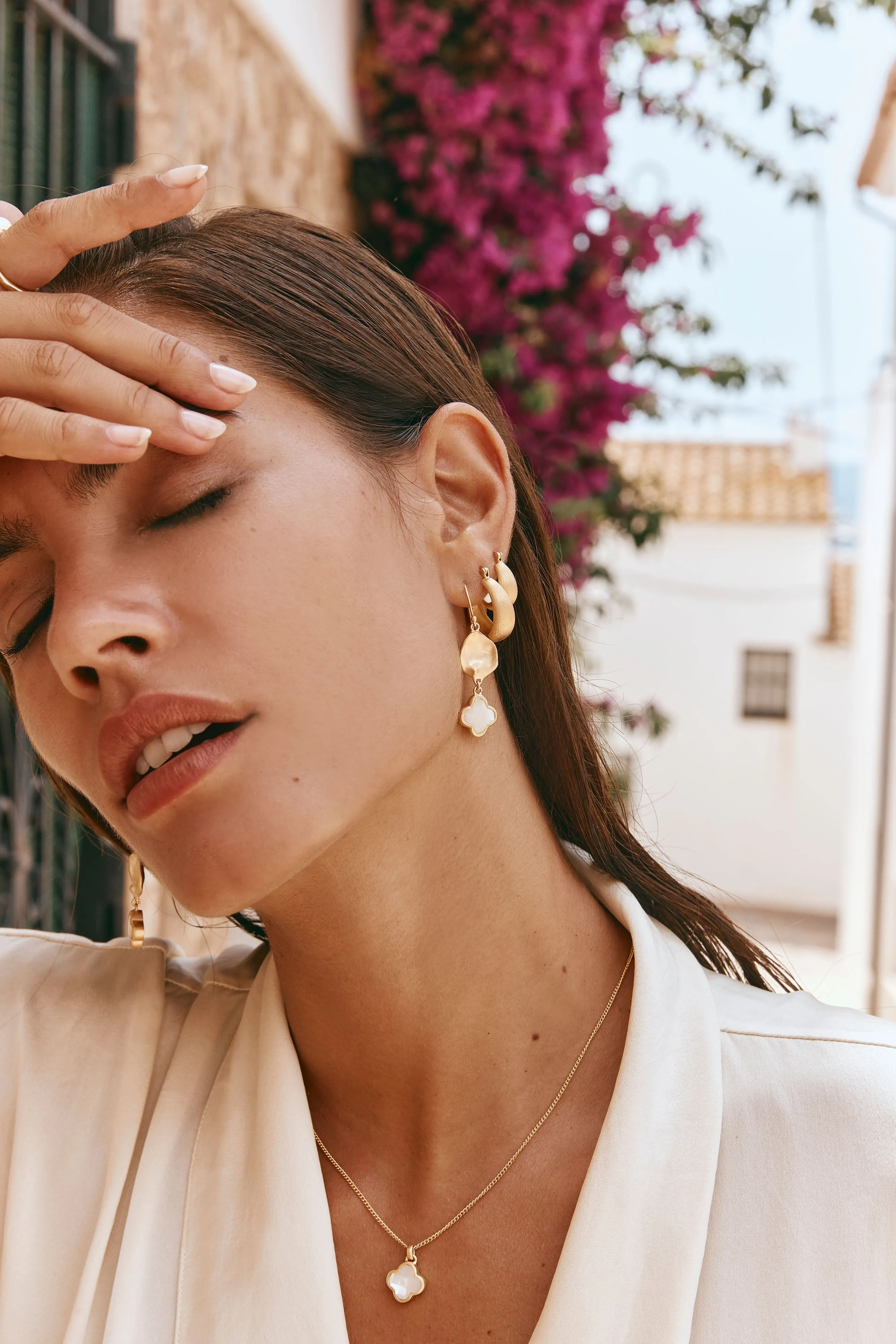 Mother of Pearl Hook Earrings