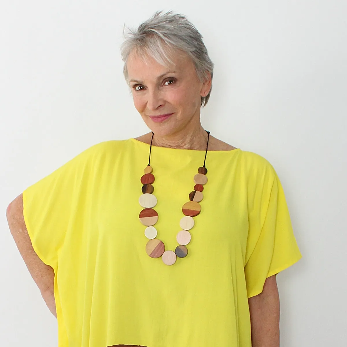 Natural Wood Ruth Necklace