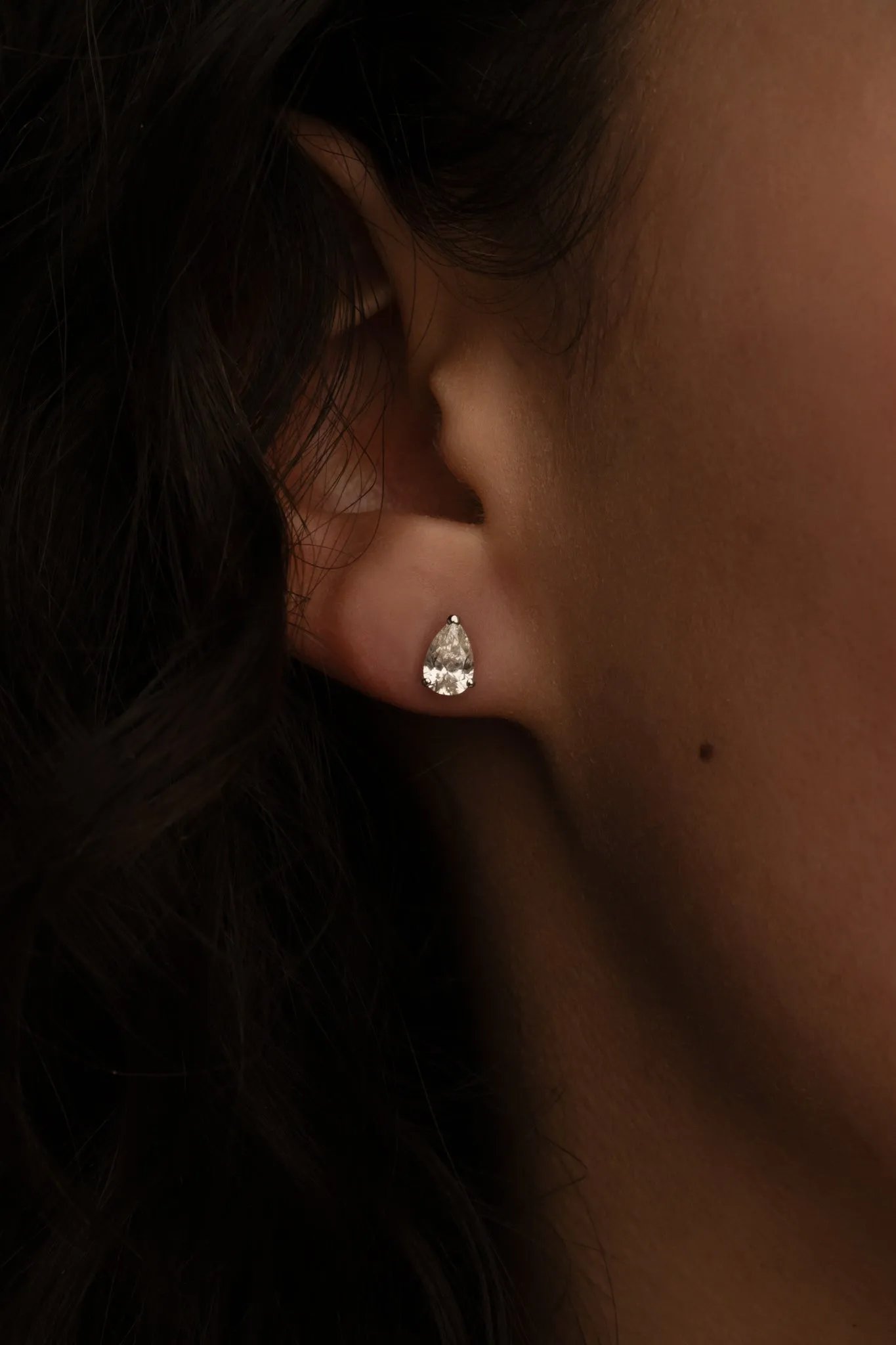 Pear Studs Large (1tcw)