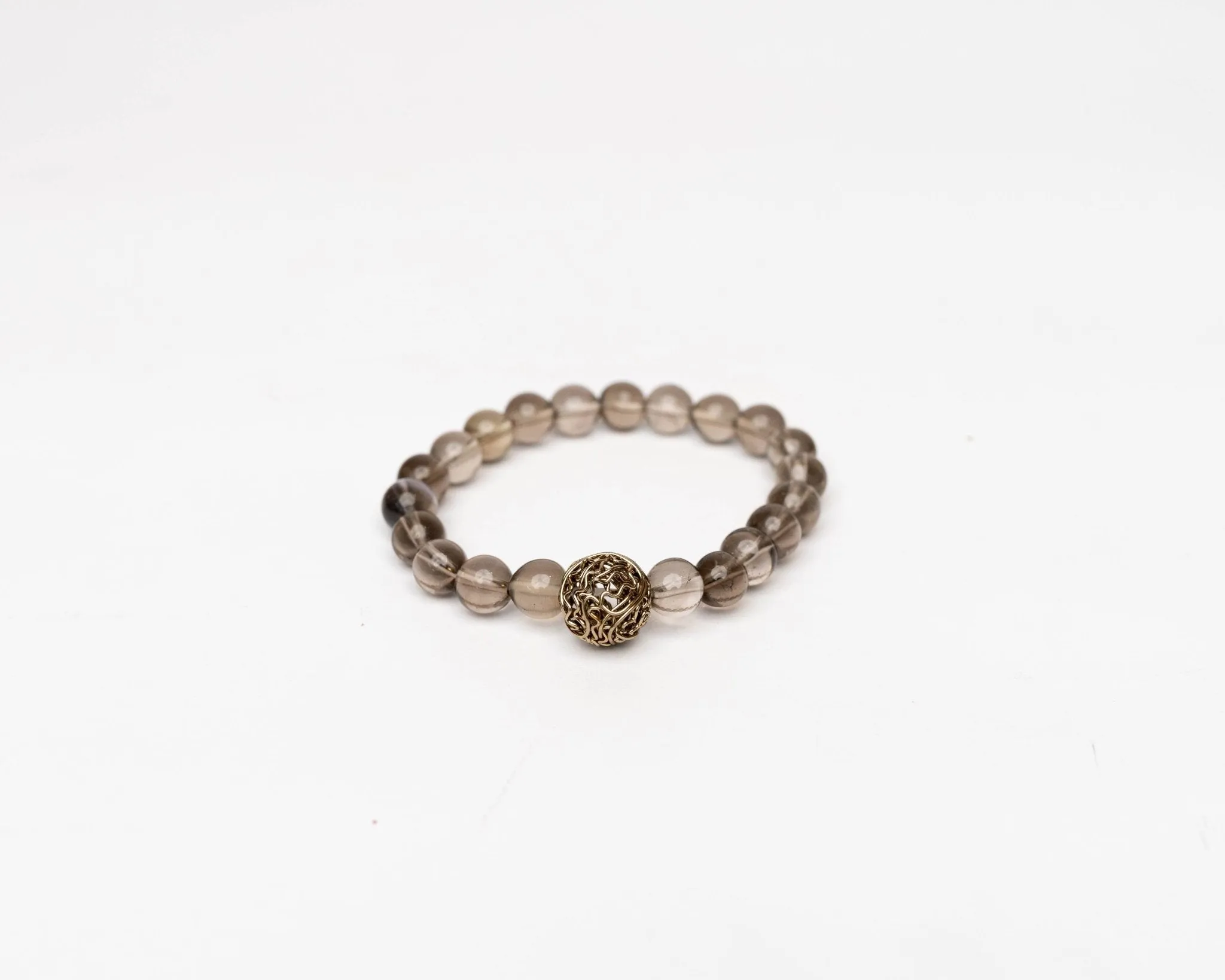 Smoky Quartz With Charm Bracelet