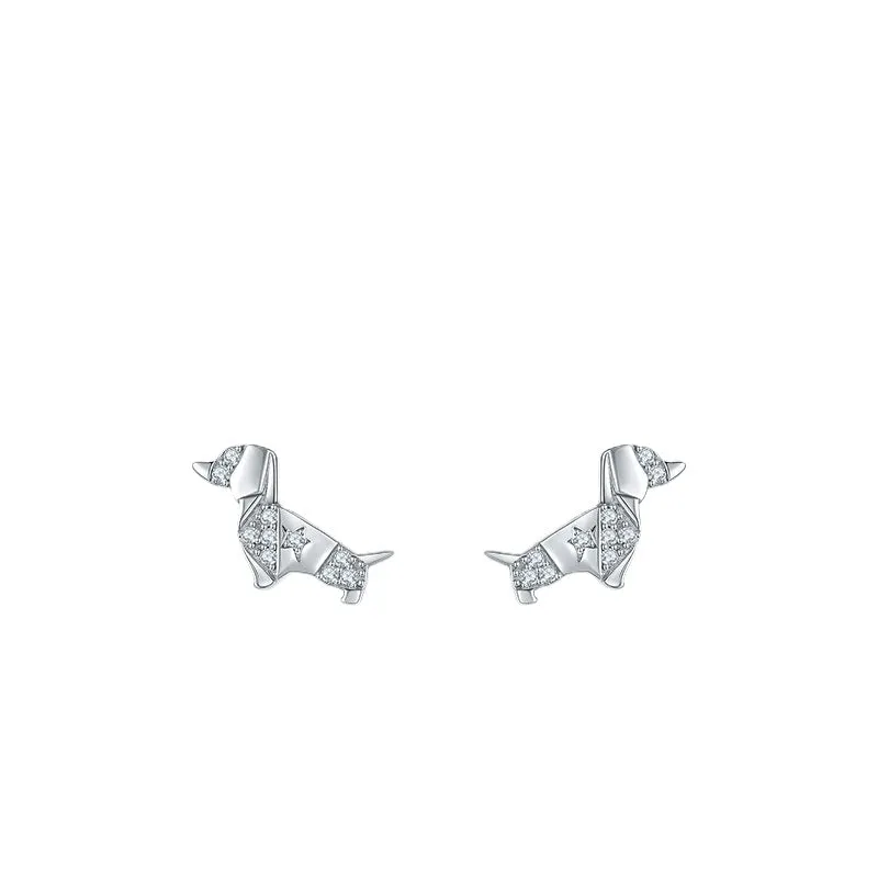Sterling Silver Puppy Earrings - Feminine and Charming Ear Accessories